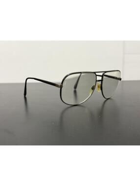 Vintage Safilo 105/P Aviator Eyeglasses Frames Double Bridge Black Metal 80s